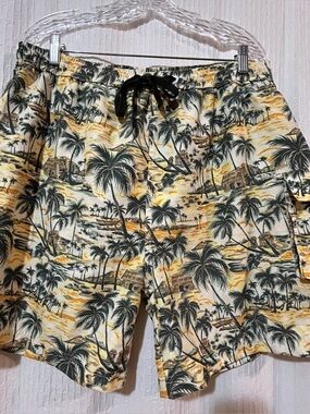 NEW HAWAIIAN TROPIC Men’s Shorts/Swim XL - Lined - Func Draw String - Pocket